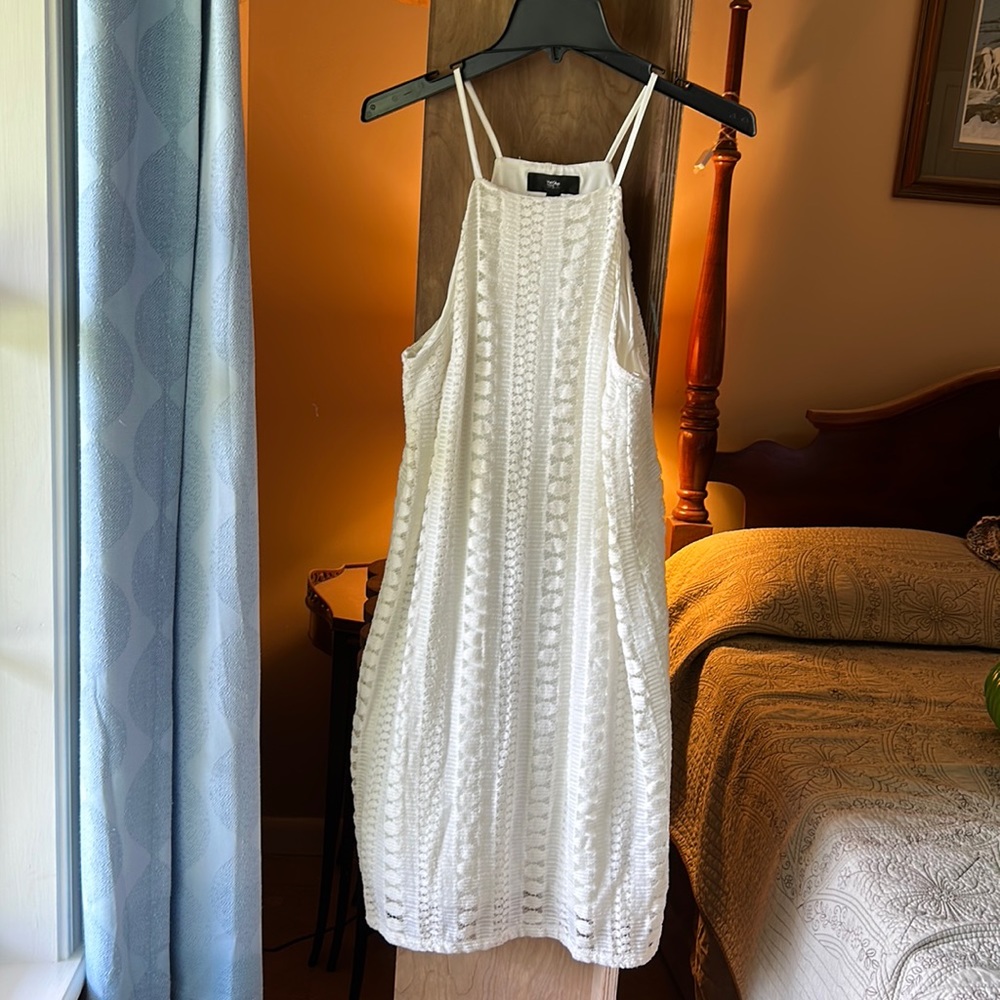 Mossimo size large white spaghetti strap dress